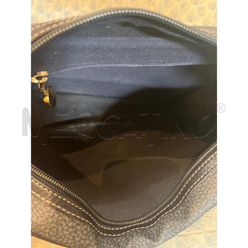 BORSA DONNA BORBONESE PELLE REDWALL MACULATA NERA GRIGIA | Mercatino dell'Usato Manduria 3