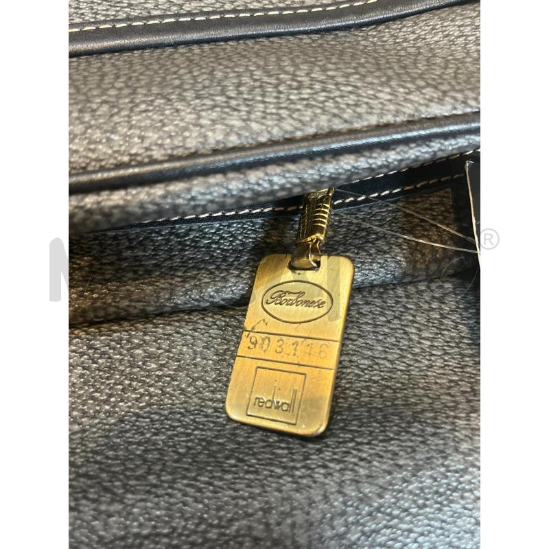 BORSA DONNA BORBONESE PELLE REDWALL MACULATA NERA GRIGIA | Mercatino dell'Usato Manduria 4