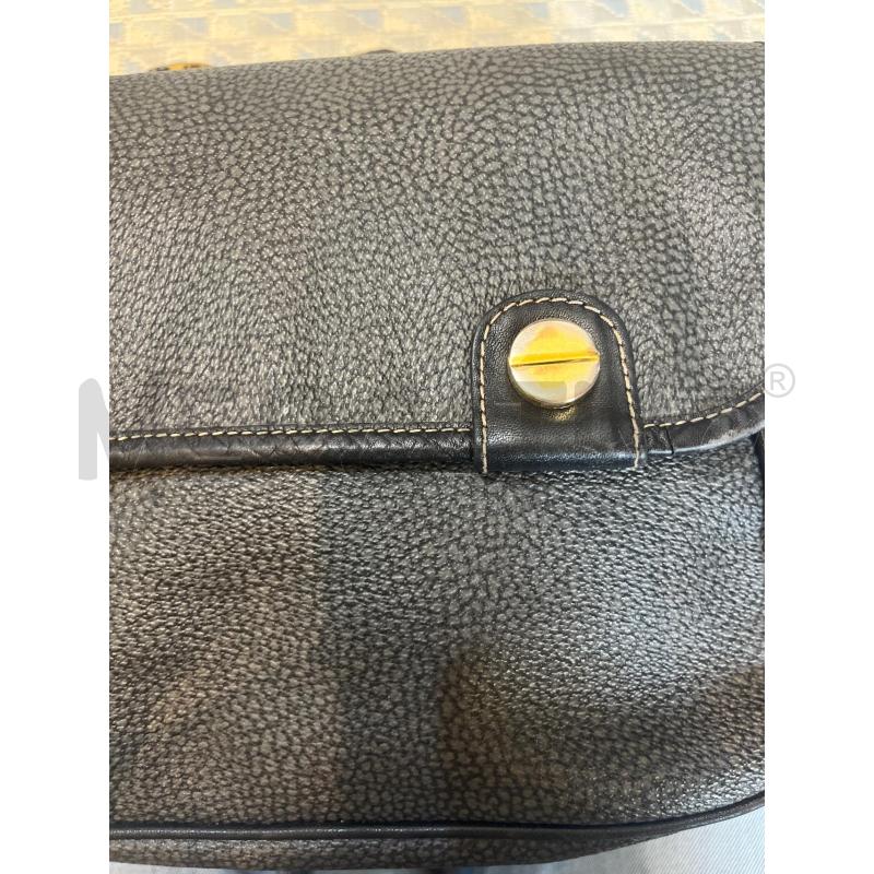 BORSA DONNA BORBONESE PELLE REDWALL MACULATA NERA GRIGIA | Mercatino dell'Usato Manduria 5