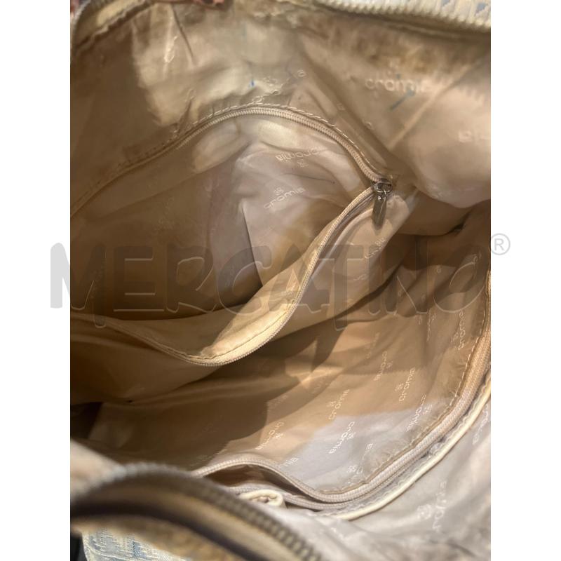 BORSA DONNA CROMIA BEIGE  PLACCHETTE TRIANGOLARI | Mercatino dell'Usato Manduria 3