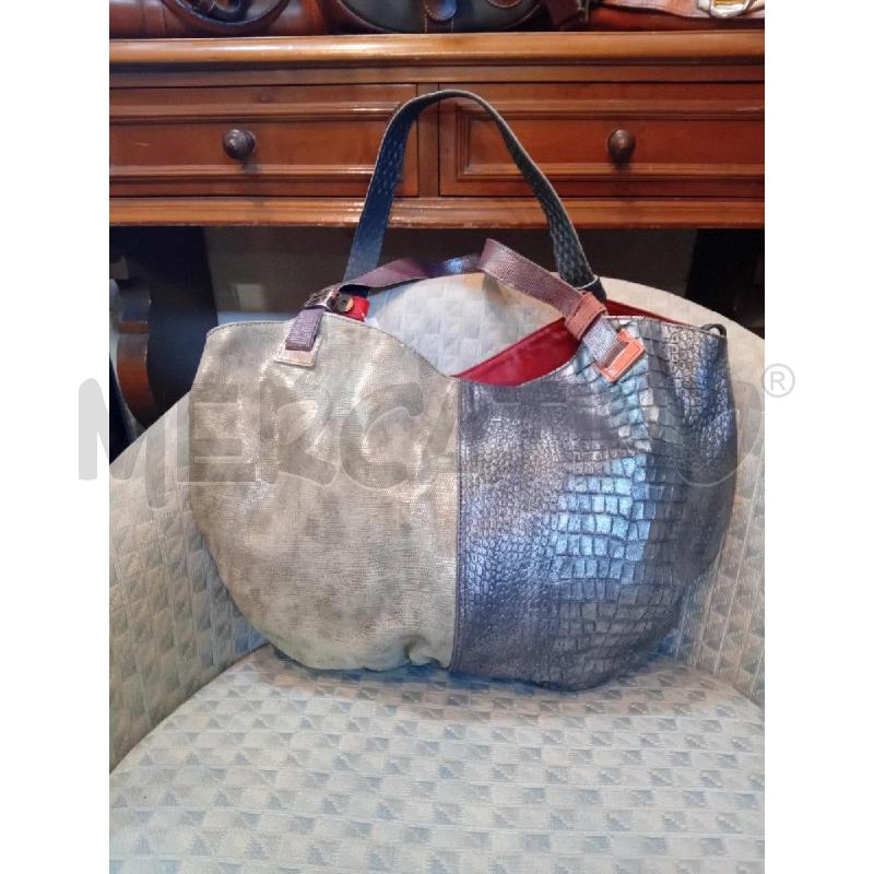 BORSA DONNA EBARRITO PELLE EFFETTO COCCO MULTICOLOR | Mercatino dell'Usato Manduria 1