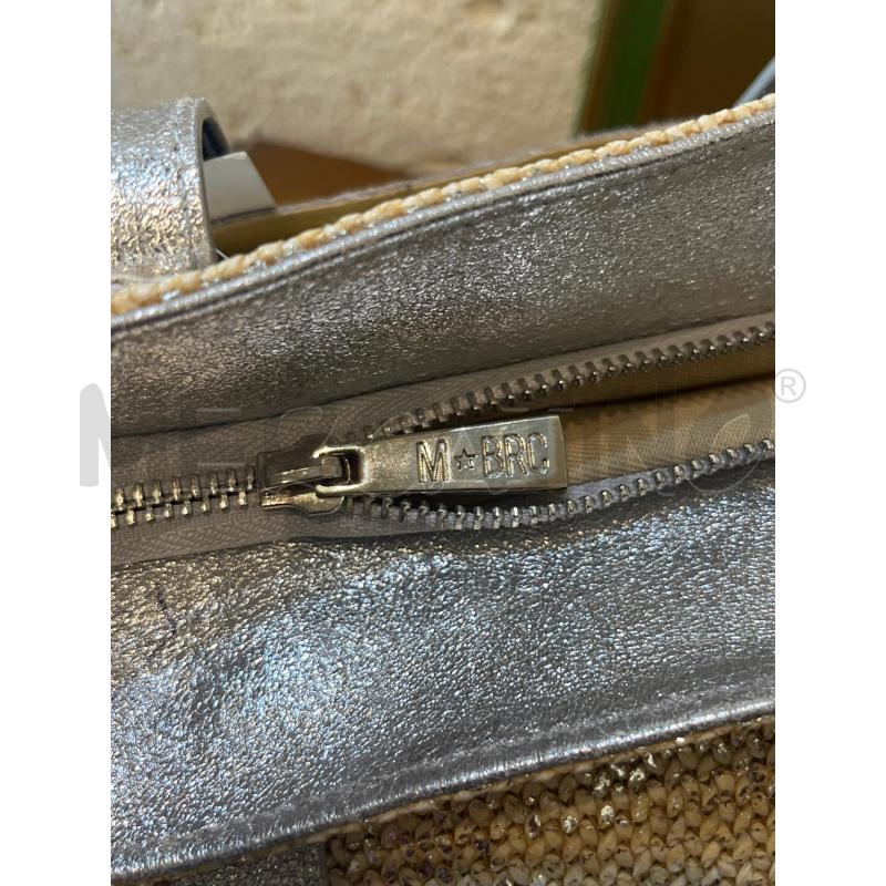 BORSA DONNA M BRC BRACCIALINI PELLE BEIGE ARGENTATA | Mercatino dell'Usato Manduria 3