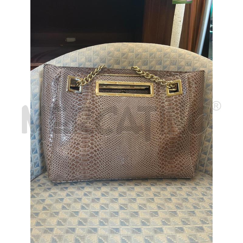 BORSA DONNA PINKO BAG EFFETTO COCCO BEIGE DORATA | Mercatino dell'Usato Manduria 2