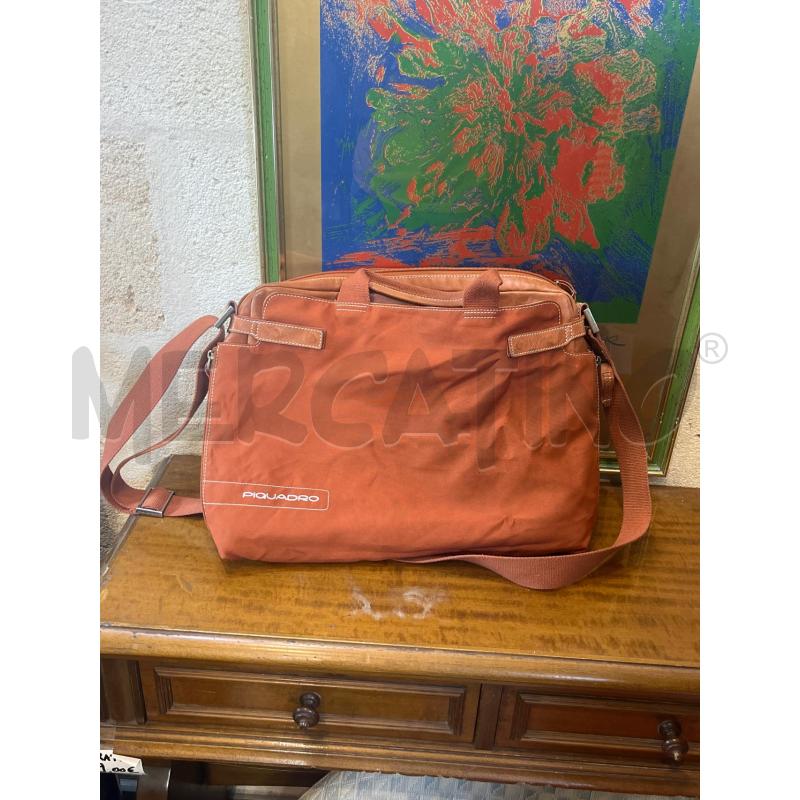 BORSA DONNA PIQUADRO RUGGINE PELLE TESSUTO  | Mercatino dell'Usato Manduria 2