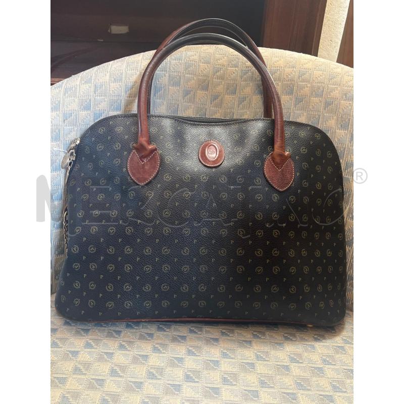 BORSA DONNA POLLINI MARRONE LOGO | Mercatino dell'Usato Manduria 1