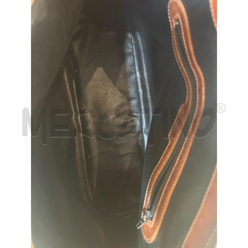 BORSA DONNA POLLINI MARRONE LOGO | Mercatino dell'Usato Manduria 4