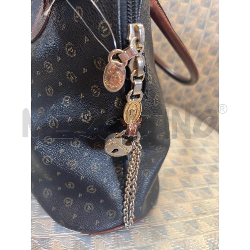 BORSA DONNA POLLINI MARRONE LOGO | Mercatino dell'Usato Manduria 5