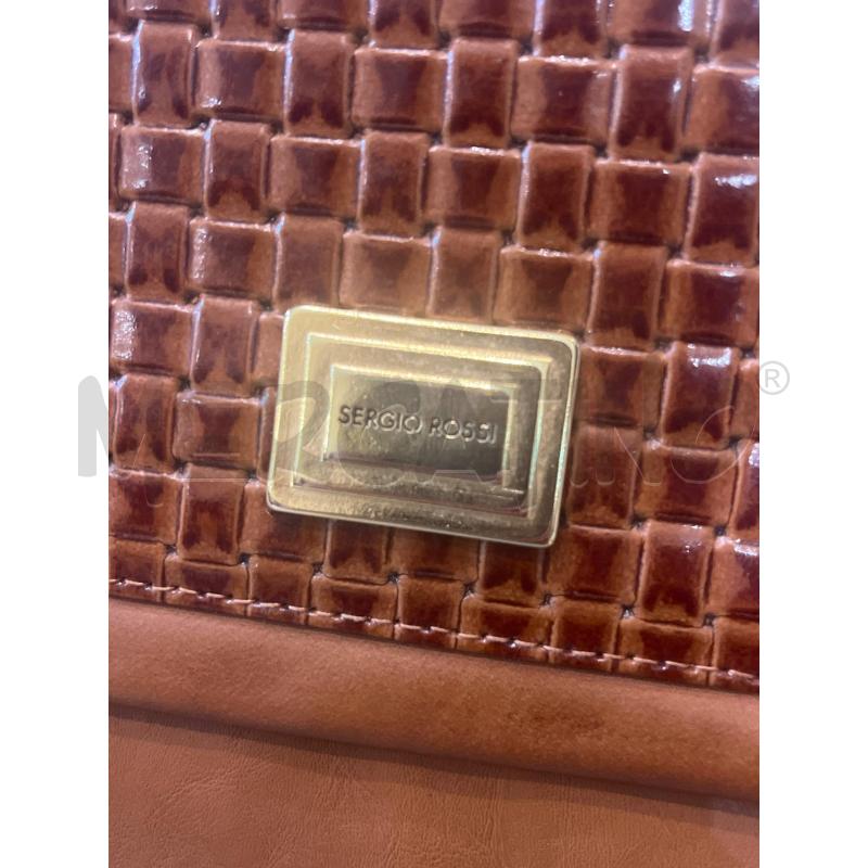 BORSA DONNA SERGIO ROSSI PELLE MARRONE A CARTELLA | Mercatino dell'Usato Manduria 3