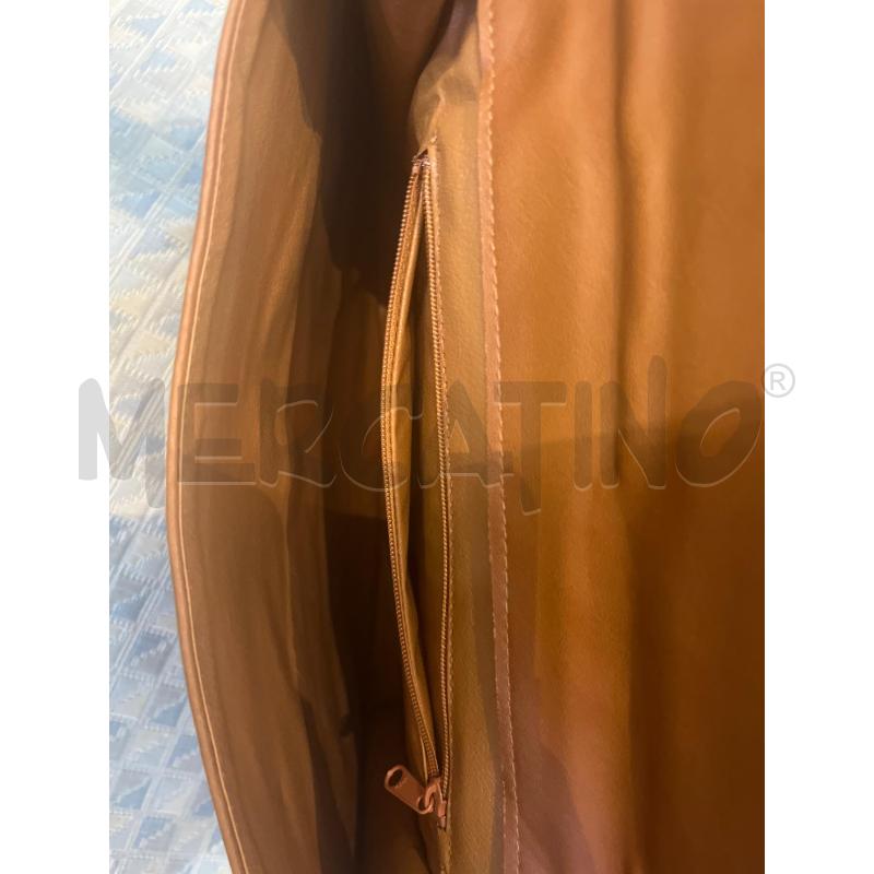 BORSA DONNA SERGIO ROSSI PELLE MARRONE A CARTELLA | Mercatino dell'Usato Manduria 4