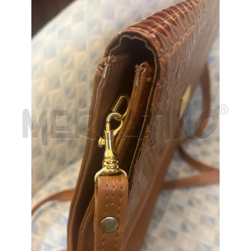 BORSA DONNA SERGIO ROSSI PELLE MARRONE A CARTELLA | Mercatino dell'Usato Manduria 5