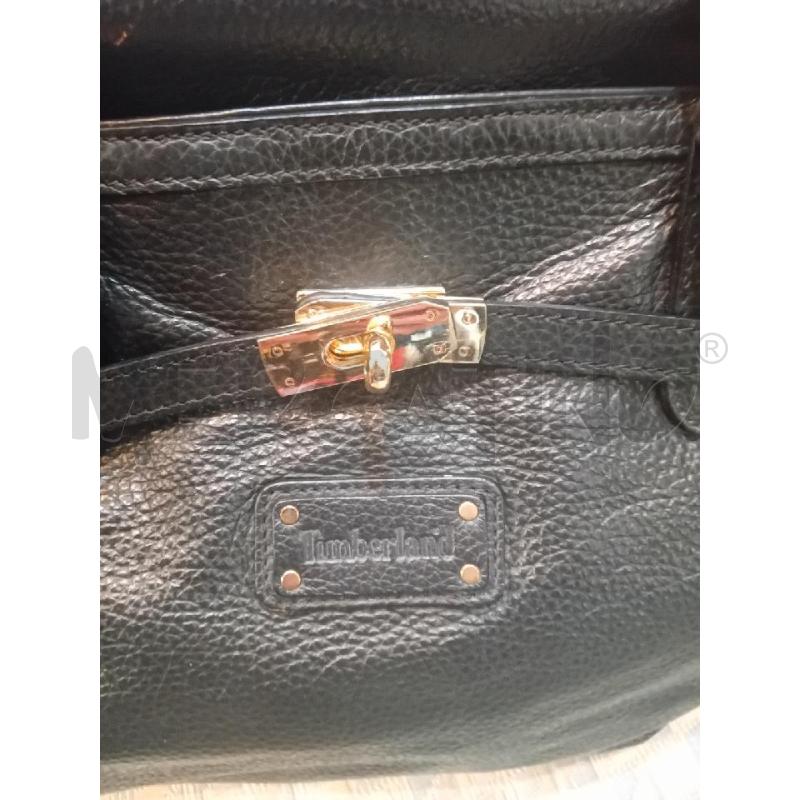 BORSA DONNA TIMBERLAND PELLE NERA DET DORATI  | Mercatino dell'Usato Manduria 3