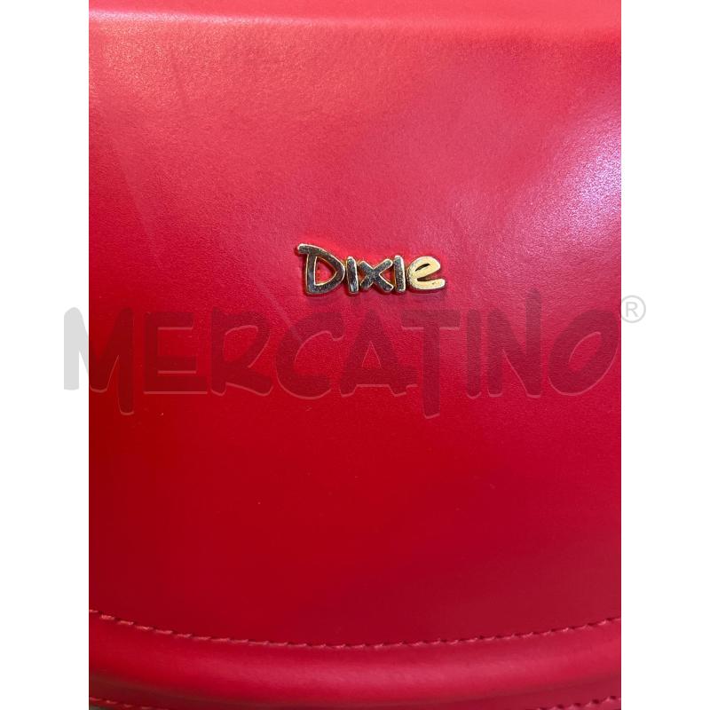 BORSETTA DONNA DIXIE PELLE ROSSA FUCSIA LOGO DORATO | Mercatino dell'Usato Manduria 3