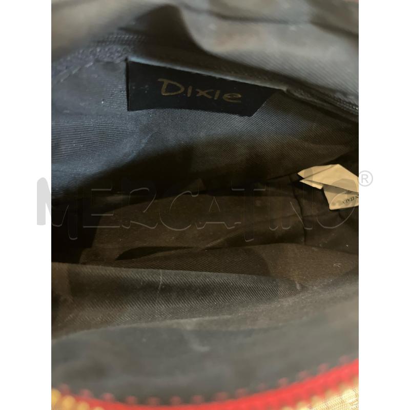 BORSETTA DONNA DIXIE PELLE ROSSA FUCSIA LOGO DORATO | Mercatino dell'Usato Manduria 4