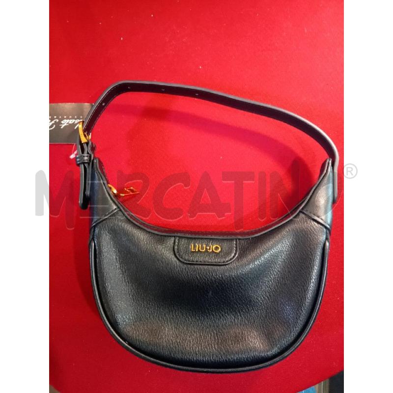 BORSETTA DONNA LIU JO MINI HOBO NERA BANDA ROSSA | Mercatino dell'Usato Manduria 1