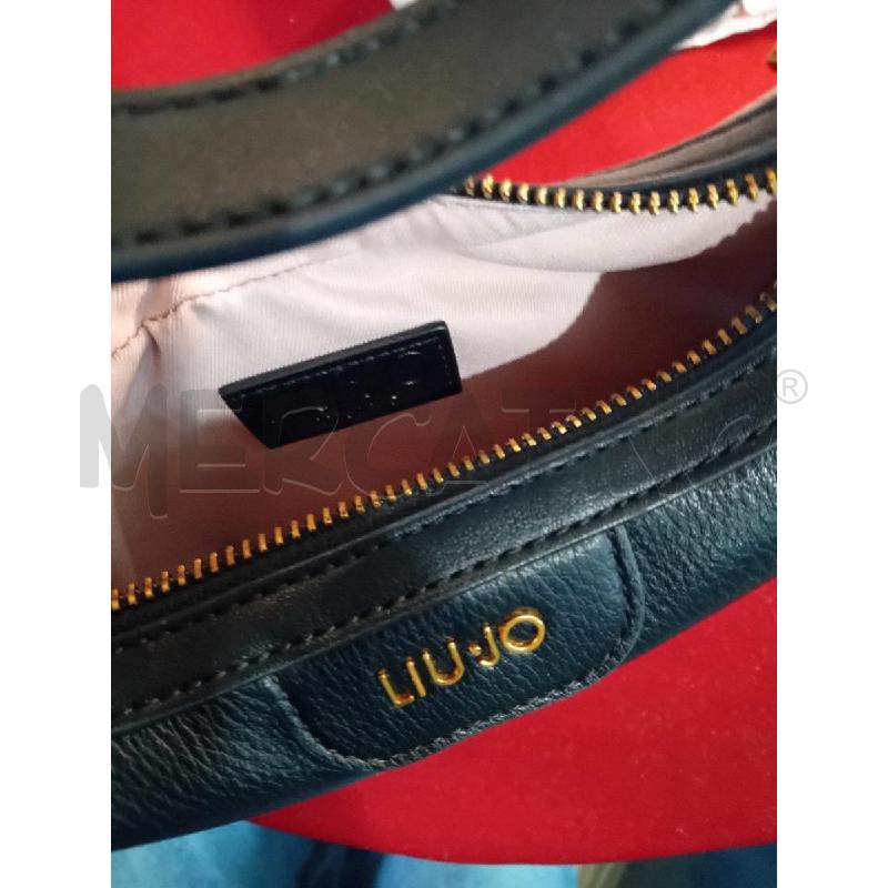 BORSETTA DONNA LIU JO MINI HOBO NERA BANDA ROSSA | Mercatino dell'Usato Manduria 5