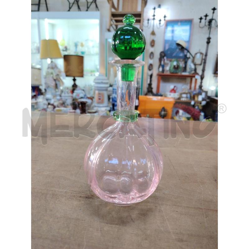 BOTTIGLIETTA CRISTALLO VALLERYSTHAL FRANCE ROSA VERDE URANIO | Mercatino dell'Usato Manduria 1