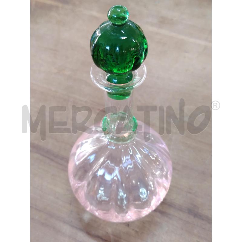 BOTTIGLIETTA CRISTALLO VALLERYSTHAL FRANCE ROSA VERDE URANIO | Mercatino dell'Usato Manduria 2
