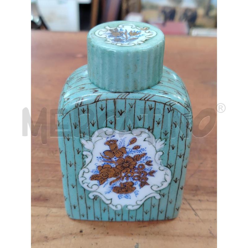 BOTTIGLIETTA PORCELLANA ARZBERG VERDE ACQUA DEC DORATO FIORI | Mercatino dell'Usato Manduria 1