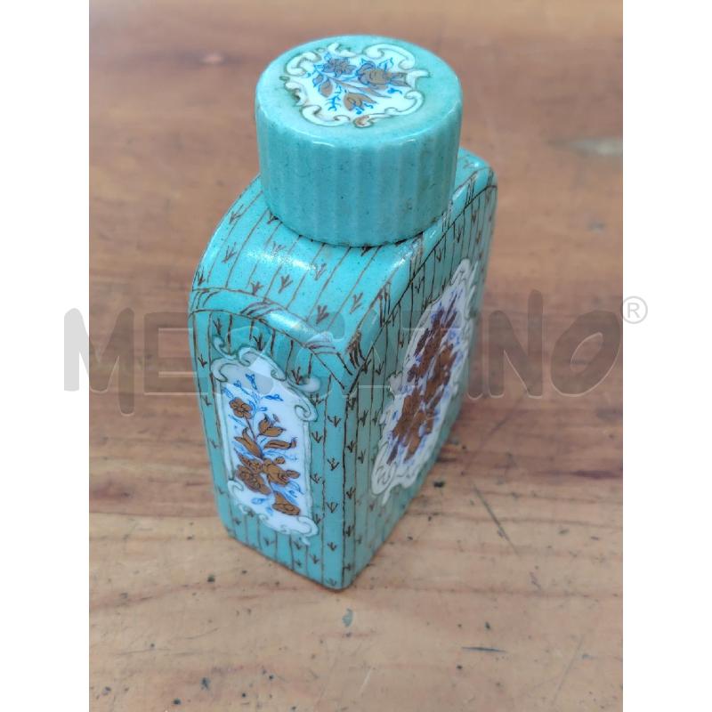 BOTTIGLIETTA PORCELLANA ARZBERG VERDE ACQUA DEC DORATO FIORI | Mercatino dell'Usato Manduria 2