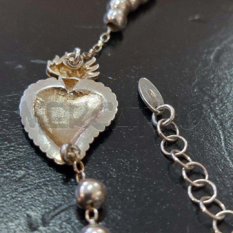 BRACCIALE ARG CUORE SACRO PERLINE | Mercatino dell'Usato Manduria 3