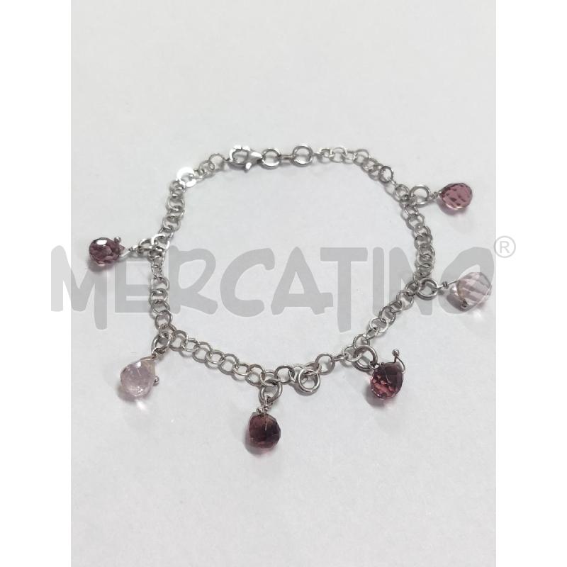 BRACCIALE MAGLIA ARG CRISTALLINI ROSA | Mercatino dell'Usato Manduria 3