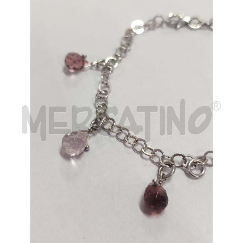 BRACCIALE MAGLIA ARG CRISTALLINI ROSA | Mercatino dell'Usato Manduria 4