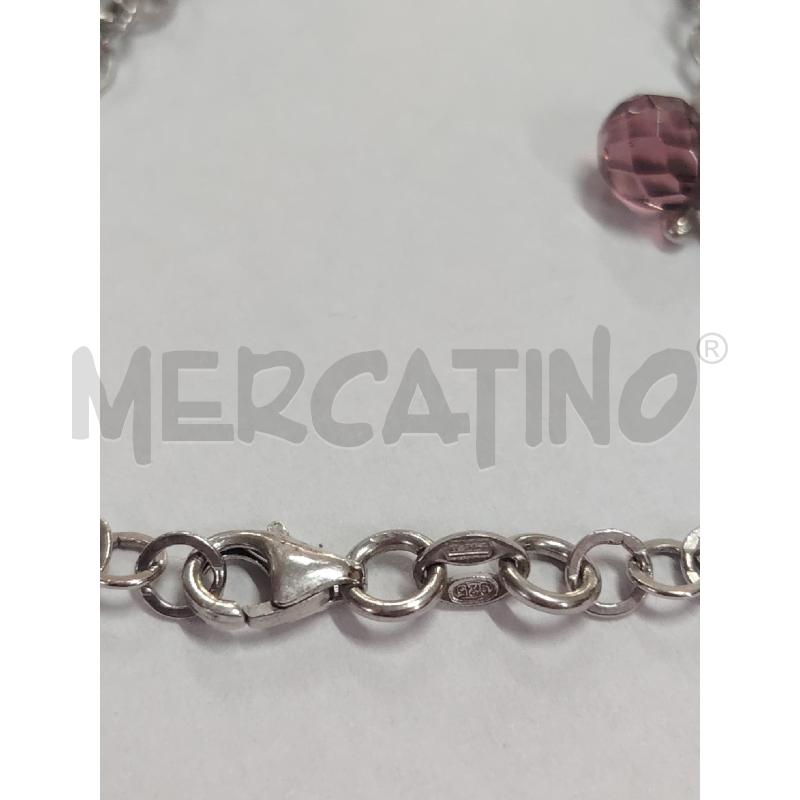 BRACCIALE MAGLIA ARG CRISTALLINI ROSA | Mercatino dell'Usato Manduria 5