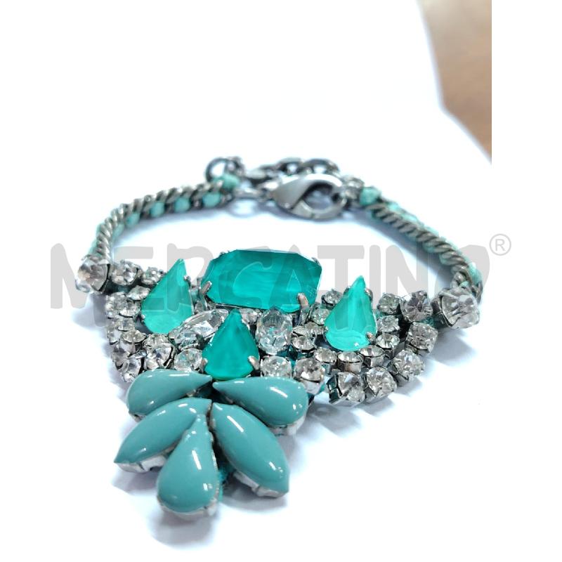 BRACCIALE RADÀ CRISTALLI BIANCO TURCHESI  | Mercatino dell'Usato Manduria 3