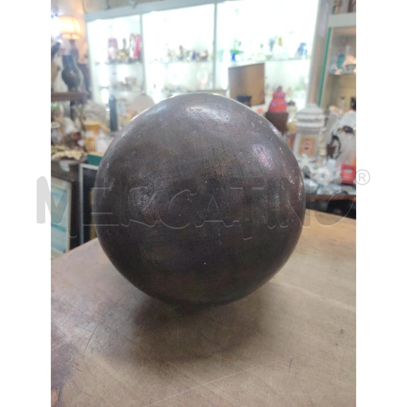 BROCCA RAME EPOCA BOMBATA CON COPERCHIO 36 CM CIRCA | Mercatino dell'Usato Manduria 5