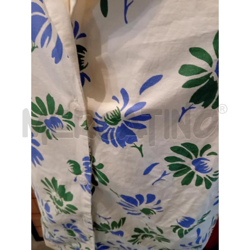 CAMICIA DONNA 42N OTTOD'AME PANNA FIORI AZZURRI VERDI | Mercatino dell'Usato Manduria 4