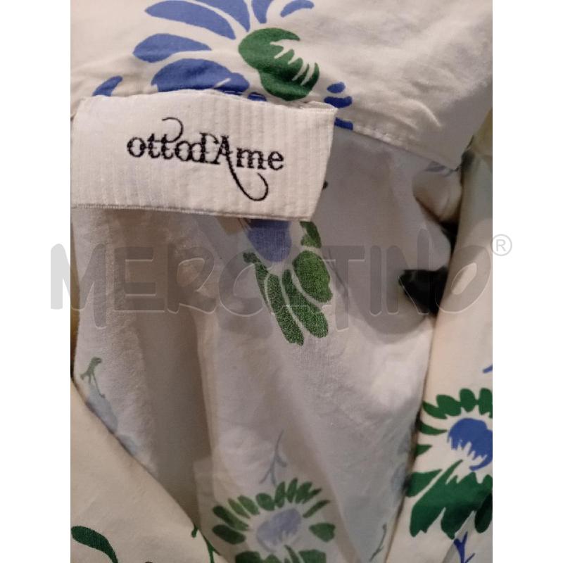 CAMICIA DONNA 42N OTTOD'AME PANNA FIORI AZZURRI VERDI | Mercatino dell'Usato Manduria 5