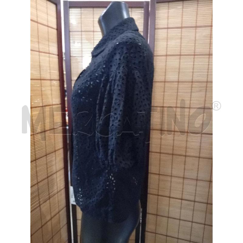 CAMICIA DONNA 42 RED VALENTINO NERA TRAFORATA MANICHE PALLONCINO | Mercatino dell'Usato Manduria 2