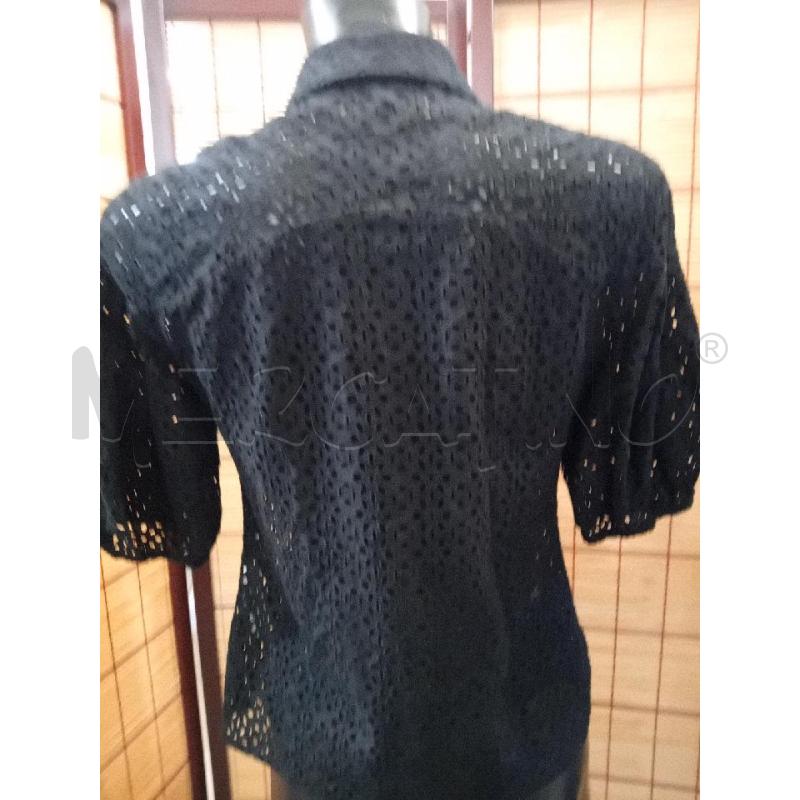 CAMICIA DONNA 42 RED VALENTINO NERA TRAFORATA MANICHE PALLONCINO | Mercatino dell'Usato Manduria 3