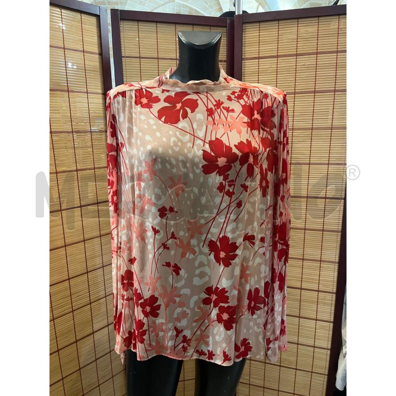 CAMICIA DONNA 50 TWINSET ROSA FIORI ROSSI  | Mercatino dell'Usato Manduria 1