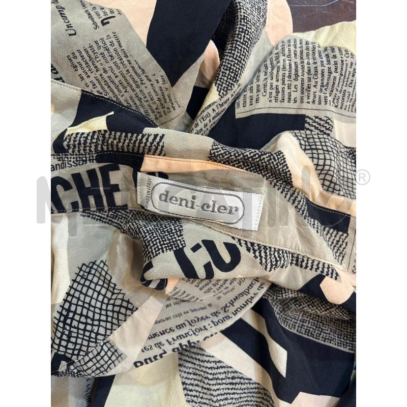 CAMICIA DONNA DENI CLER SETA SCRITTE VINTAGE  | Mercatino dell'Usato Manduria 5