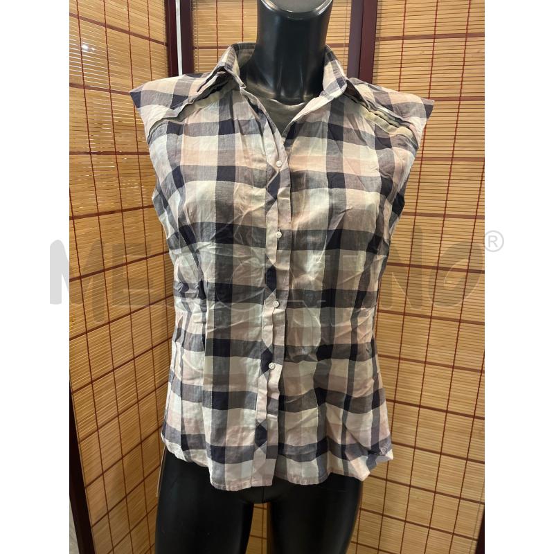 CAMICIA DONNA M GUESS QUADRI BEIGE NERI | Mercatino dell'Usato Manduria 1