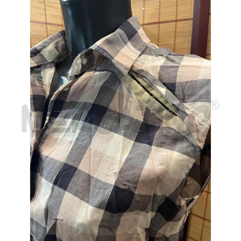 CAMICIA DONNA M GUESS QUADRI BEIGE NERI | Mercatino dell'Usato Manduria 4