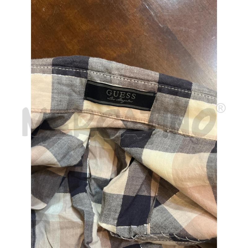 CAMICIA DONNA M GUESS QUADRI BEIGE NERI | Mercatino dell'Usato Manduria 5