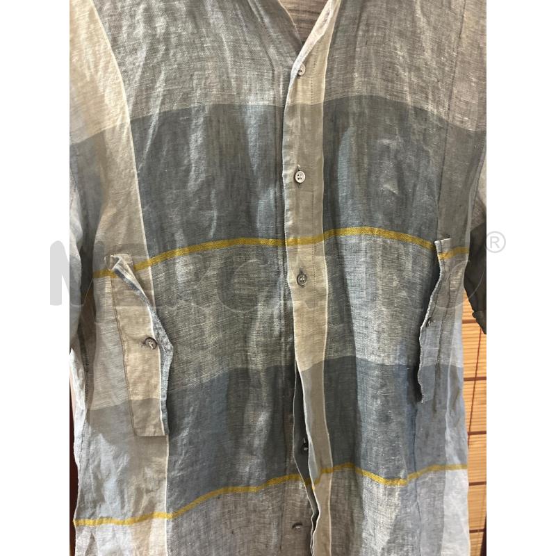 CAMICIA UOMO 42 LOUIS FERAUD QUADRI GRIGI LINO | Mercatino dell'Usato Manduria 3