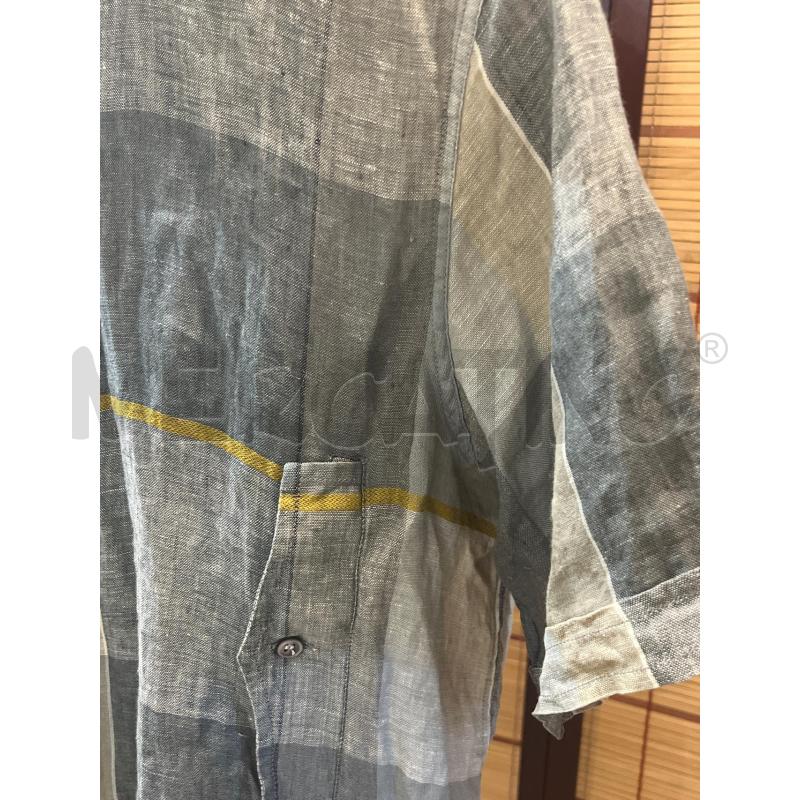 CAMICIA UOMO 42 LOUIS FERAUD QUADRI GRIGI LINO | Mercatino dell'Usato Manduria 4