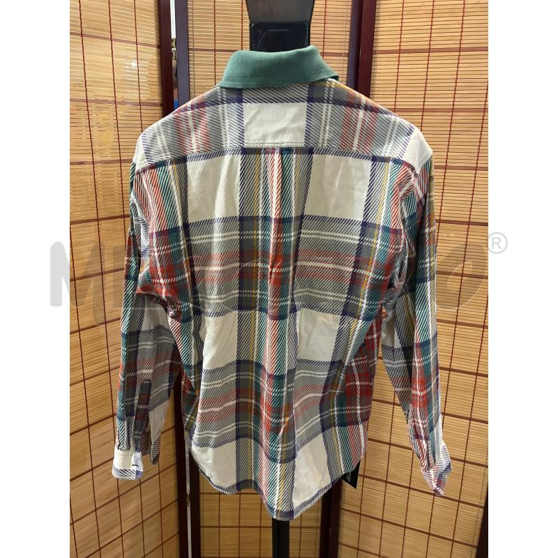 CAMICIA UOMO L CARLO CARLUCCI BIANCA QUADRI VERDE ROSSO | Mercatino dell'Usato Manduria 5