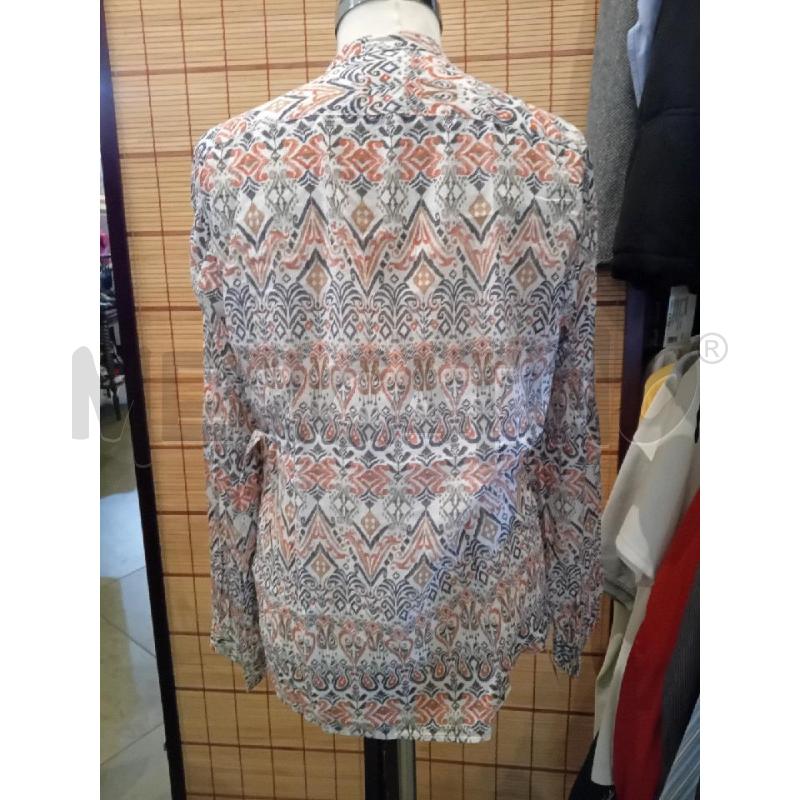 CAMICIA UOMO M ALTA TENSIONE FANTASIA RUGGINE BLU BASE BIANCA | Mercatino dell'Usato Manduria 3