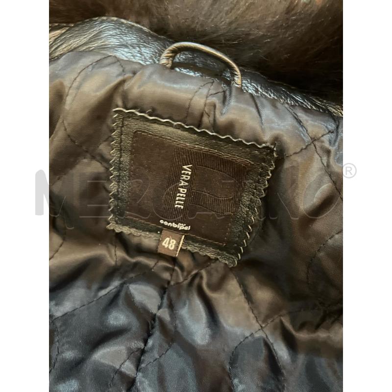 CAPPOTTO DONNA 48 CONBIPEL PELLE NERO BORDO PELLICCIA | Mercatino dell'Usato Manduria 5