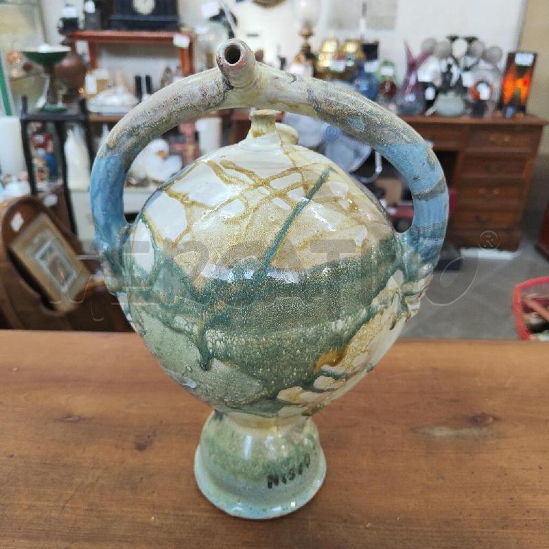 CARAFFA ARTISTICA CERAMICA A MONGOLFIERA COLATURA A LAVA  | Mercatino dell'Usato Manduria 3