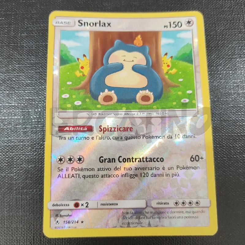CARTA POKEMON SNORLAX 158/214 HOLO | Mercatino dell'Usato Manduria 1