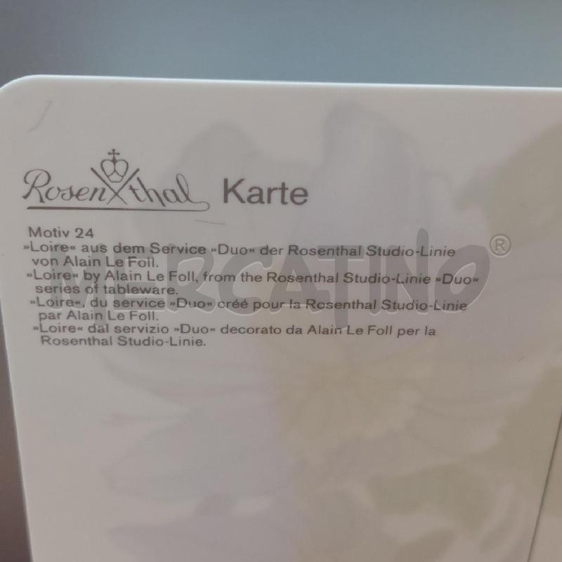 CARTOLINA ROSENTHAL KARTE PORCELLANA FIORI | Mercatino dell'Usato Manduria 3