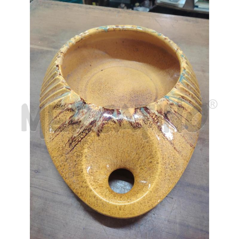 CENTROTAVOLA CERAMICA ATTR BERTONCELLO ARANCIO A COLATURA CON FORO 40X30 FELATURA E SBECCATURE BASE  | Mercatino dell'Usato Manduria 2