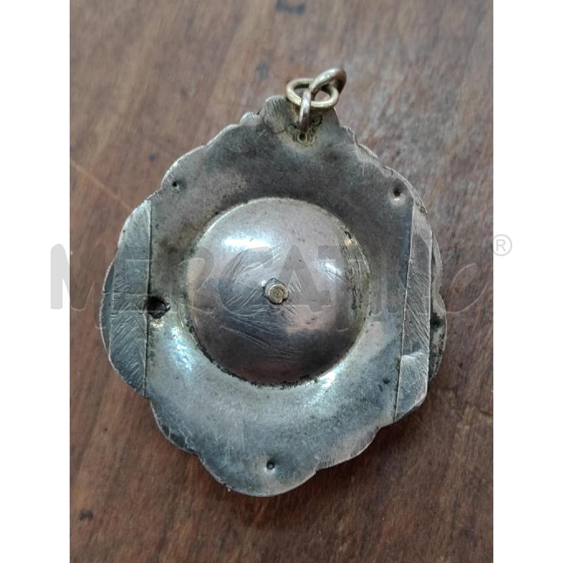 CIONDOLO EPOCA METALLO DORATO PIASTRINA TURCHESE | Mercatino dell'Usato Manduria 5