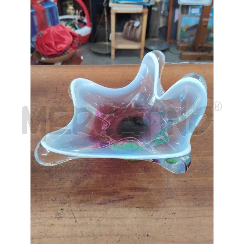 CIOTOLA BOHEMIA ATTR JOSEF HOSPODKA PER CHRIBSKA GLASSWORKS ROSA VERDE BIANCO | Mercatino dell'Usato Manduria 2