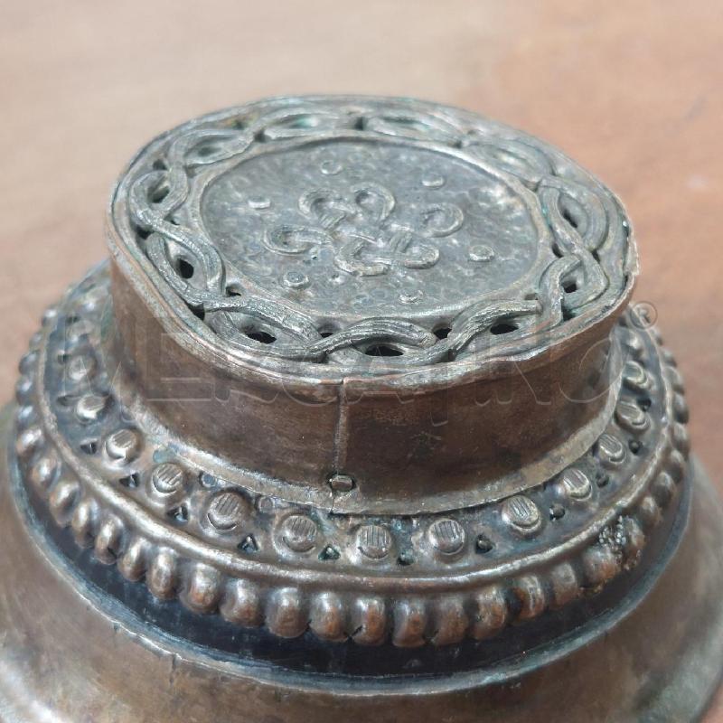 CIOTOLINA ORIENTALE METALLO ARGENTATO MARTELLATO | Mercatino dell'Usato Manduria 5